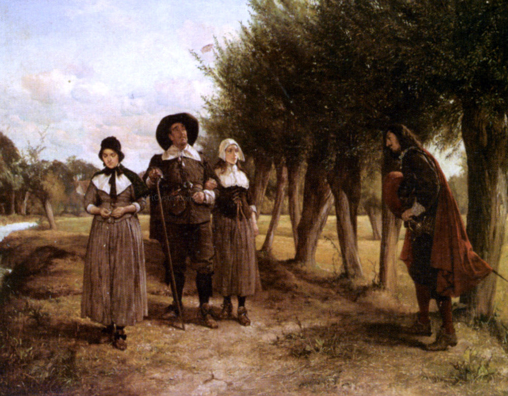 Edgar Bundy The Wary Father - Canvas Print