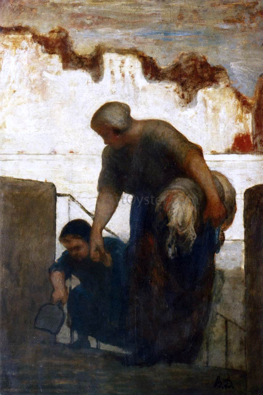 Honore Daumier The Washerwoman - Canvas Print