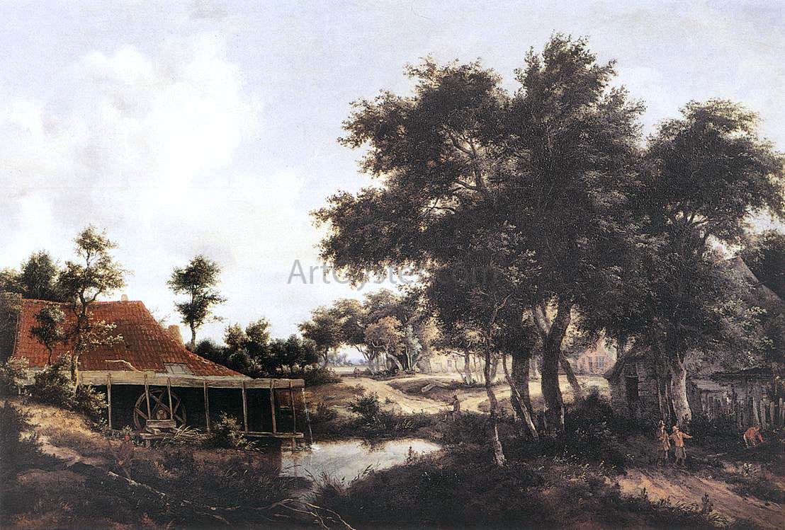 Meyndert Hobbema The Water Mill - Canvas Print