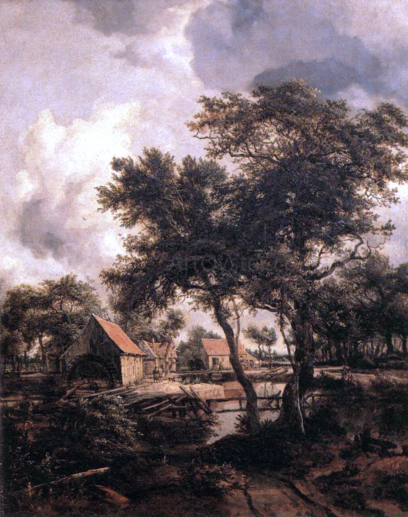 Meindert Hobbema The Water Mill - Canvas Print