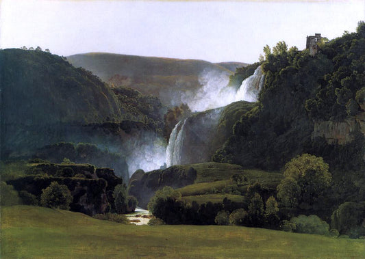 Johann Martin Von Rohden The Waterfalls of Tivoli - Canvas Print