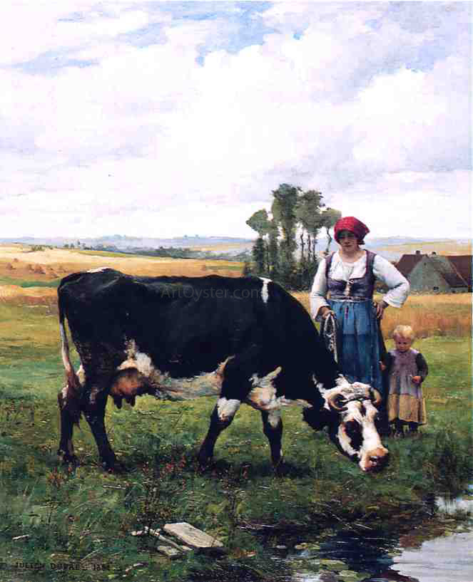 Julien Dupre The Watering Hole - Canvas Print