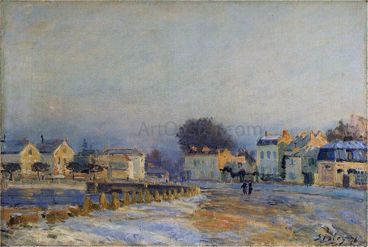 Alfred Sisley The Watering Place at Marly-Le-Roi - Hoarfrost - Canvas Print