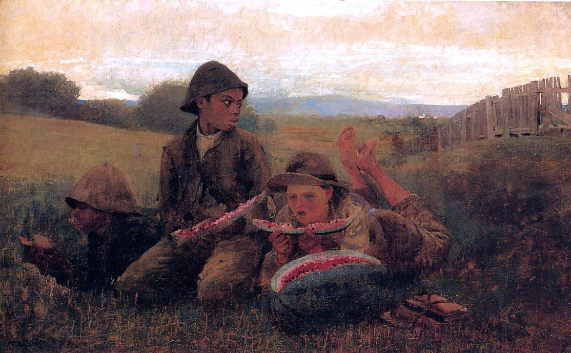 Winslow Homer The Watermelon Boys - Canvas Print