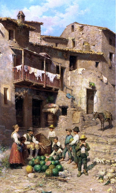 Francesco Bergamini The Watermelon Vendor - Canvas Print
