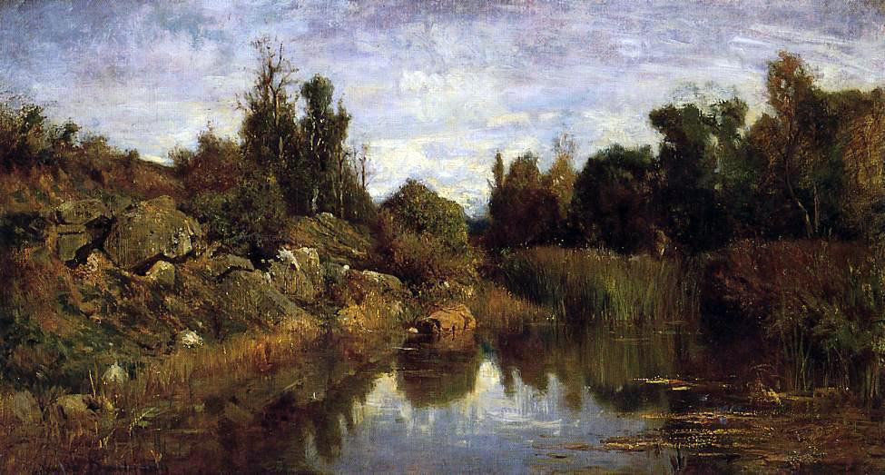 Charles Francois Daubigny The Water's Edge - Canvas Print