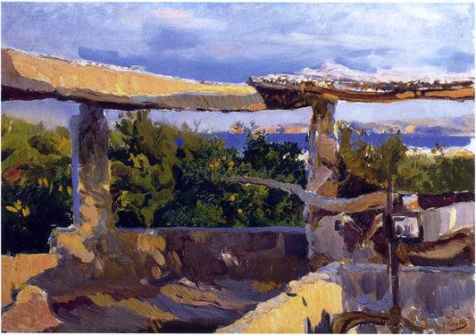 Joaquin Sorolla Y Bastida The waterwheel, Javea - Canvas Print