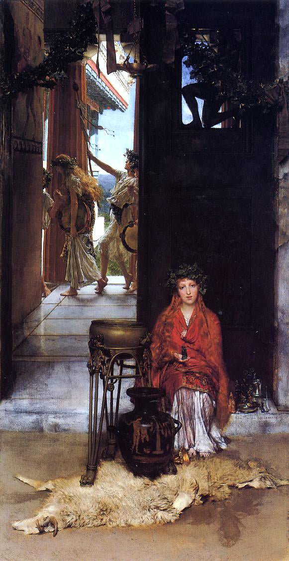 Sir Lawrence Alma-Tadema The Way to the Temple - Canvas Print