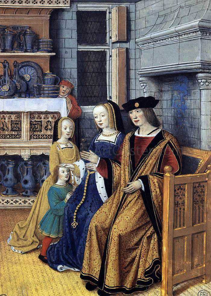 Jean Bourdichon The Wealthy Man - Canvas Print