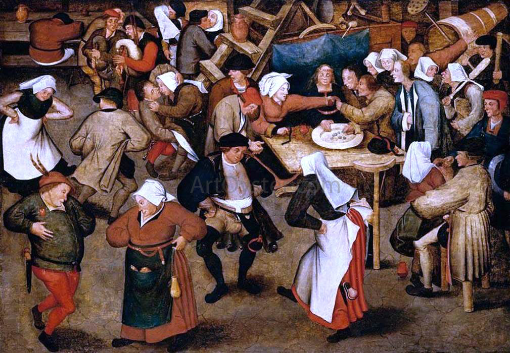 The Younger Pieter Brueghel The Wedding Dance in a Barn - Canvas Print