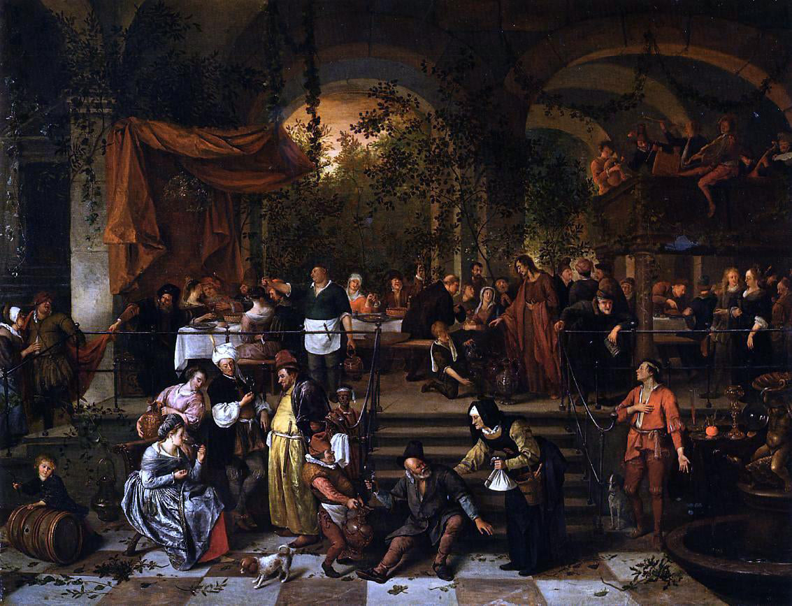 Jan Steen The Wedding Feast at Cana - Canvas Print