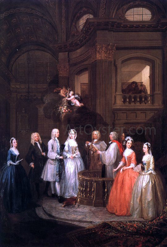 William Hogarth The Wedding of Stephen Beckingham and Mary Cox - Canvas Print