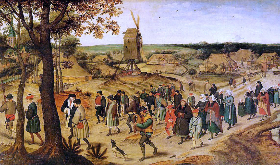 The Younger Pieter Bruegel The Wedding Procession - Canvas Print