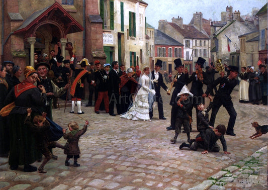 Gabriel-Charles Deneux The Wedding Procession, Epinnay-sur-Seine - Canvas Print