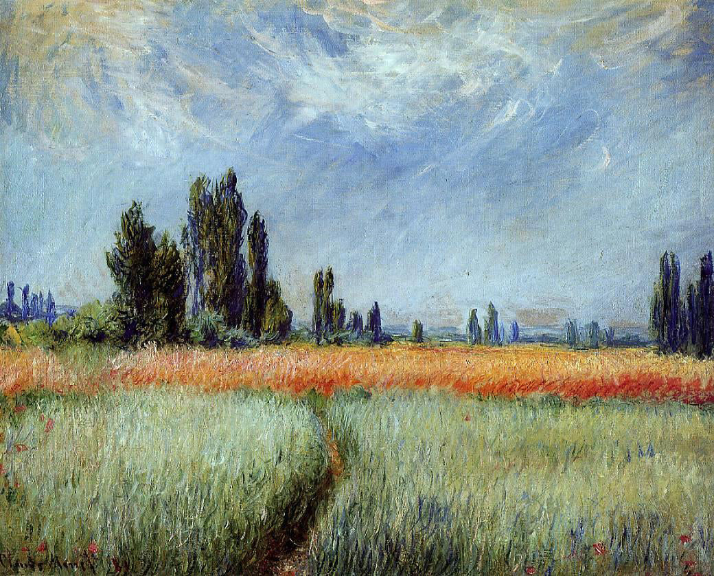 Claude Oscar Monet The Wheat Field - Canvas Print