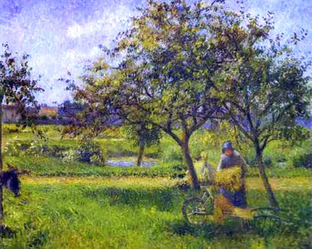 Camille Pissarro The Wheelbarrow - Canvas Print