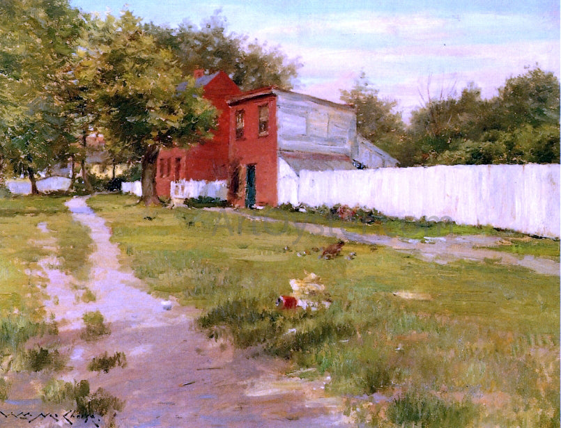 William Merritt Chase The White Fence - Canvas Print