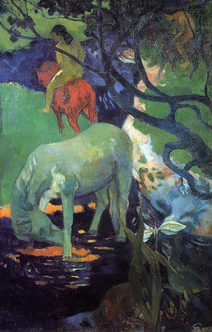 Paul Gauguin The White Horse - Canvas Print