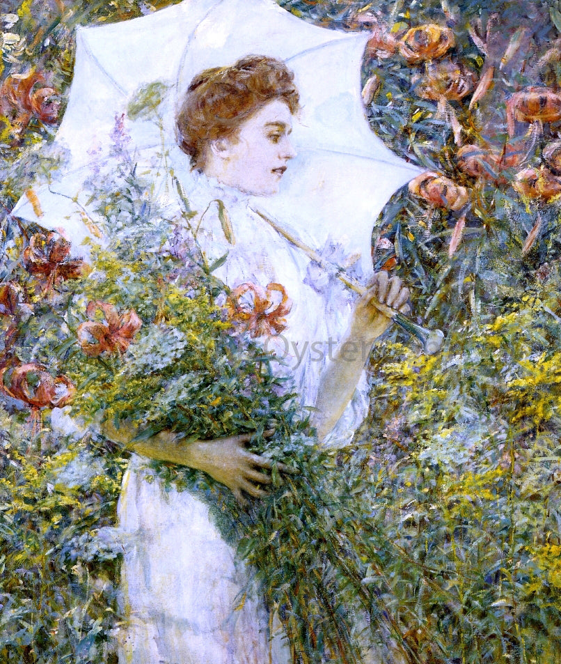 Robert Lewis Reid The White Parasol - Canvas Print