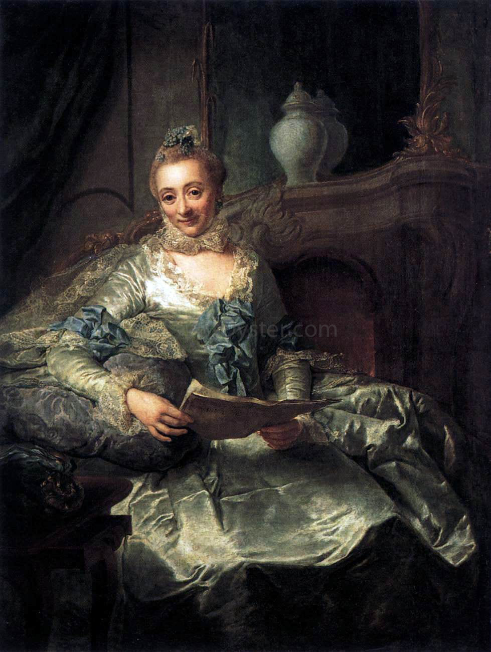 Georg David Matthieu The Wife of Joachim Ulrich Giese - Canvas Print