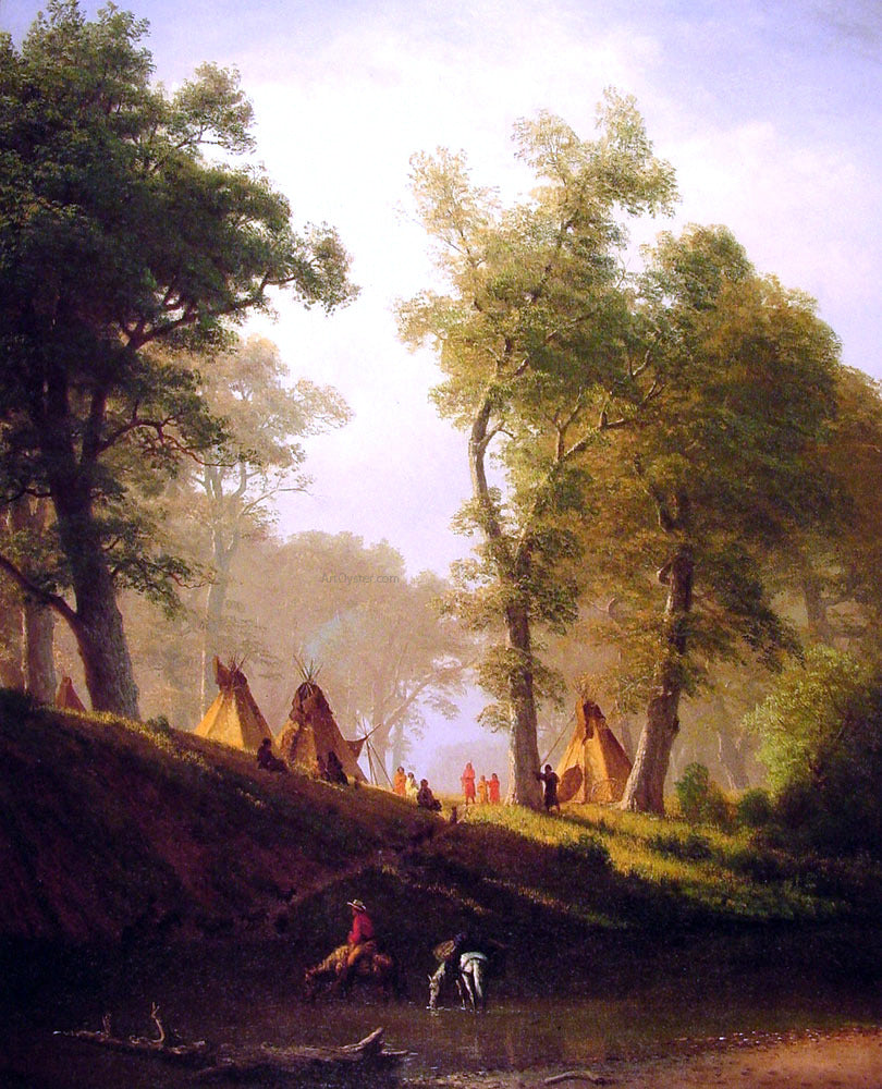 Albert Bierstadt The Wolf River, Kansas - Canvas Print