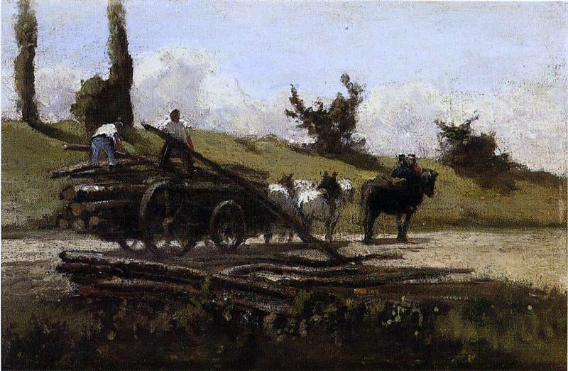 Camille Pissarro The Wood Cart - Canvas Print