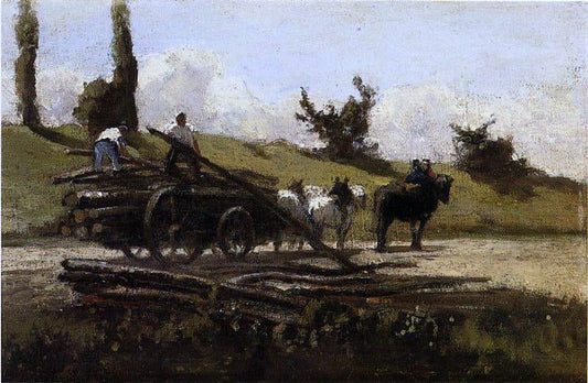 Camille Pissarro The Wood Cart - Canvas Print