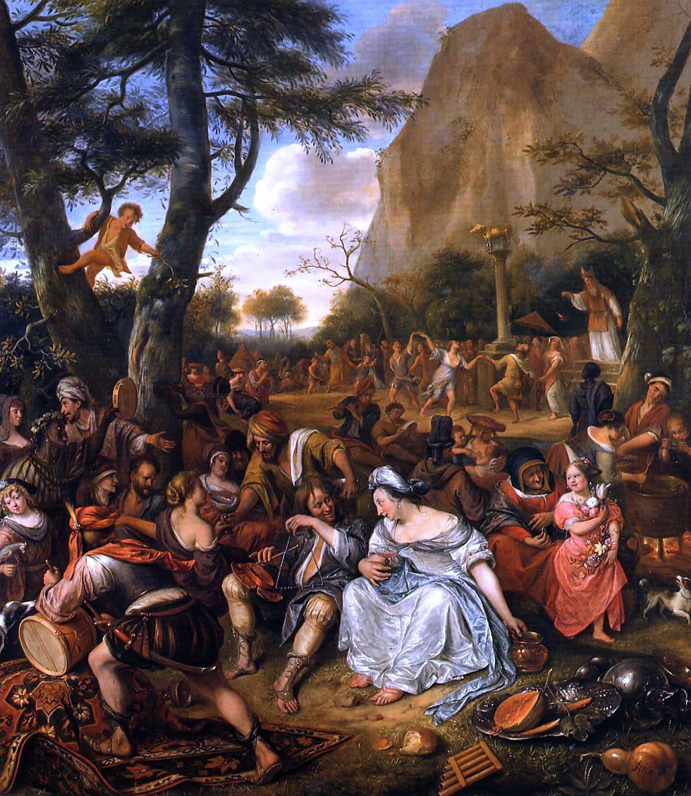 Jan Steen The Worship of the Golden Calf - Canvas Print
