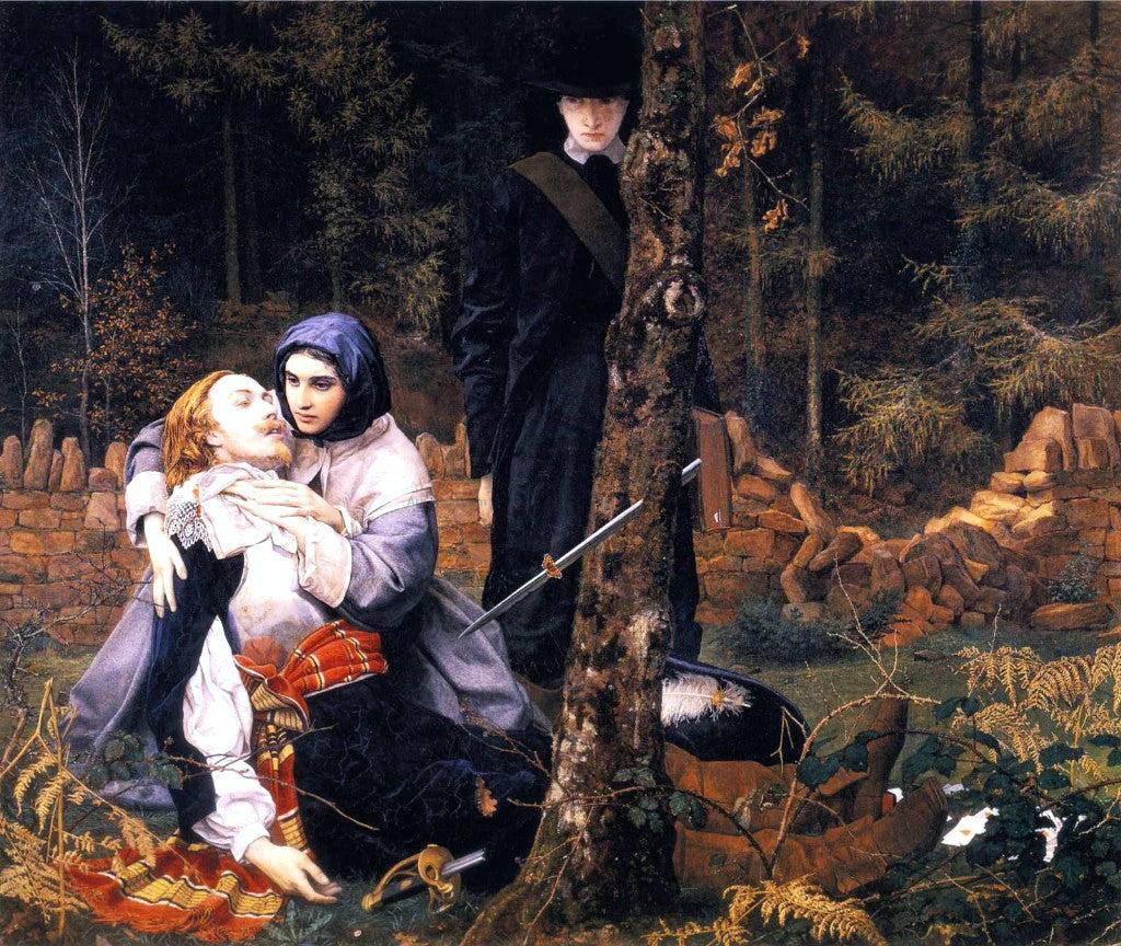 William Shakespeare Burton The Wounded Cavalier - Canvas Print