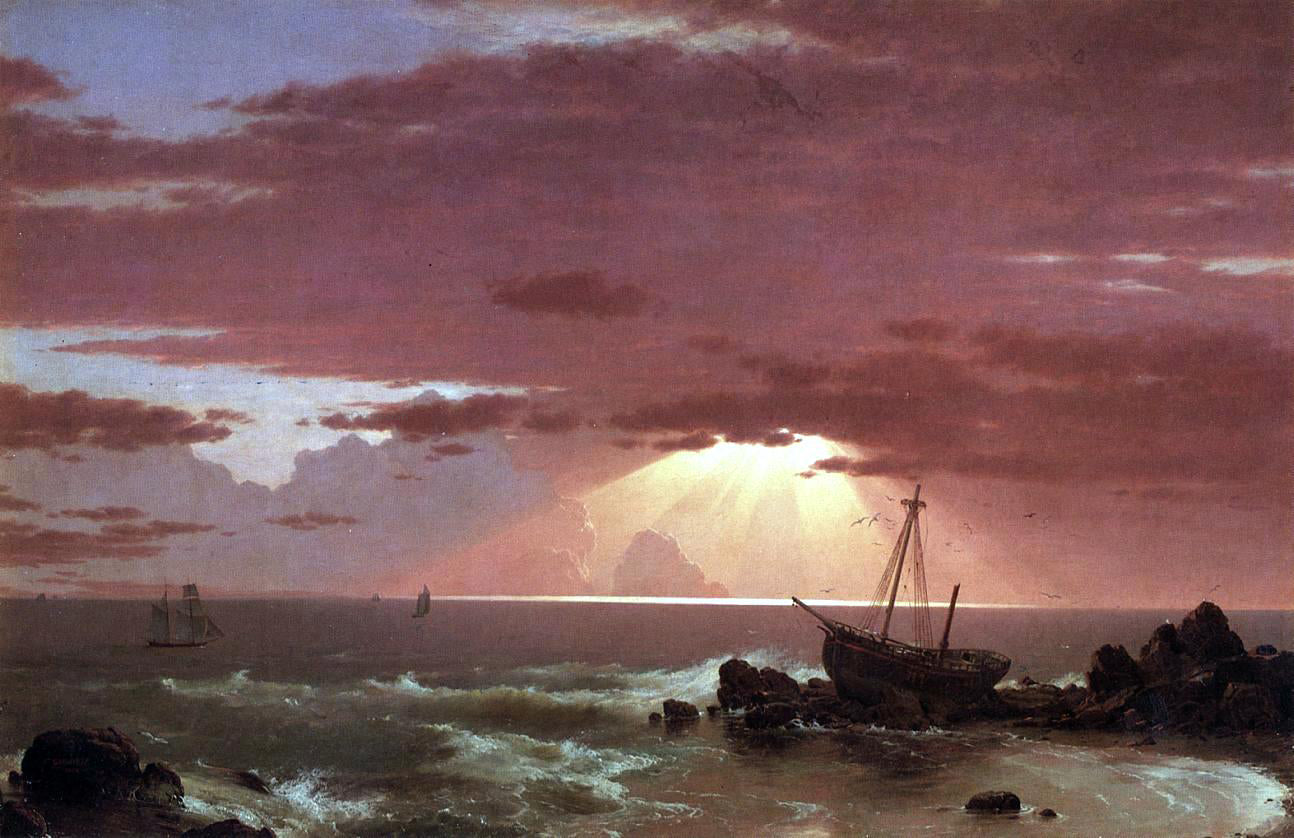 Frederic Edwin Church A Wreck - Canvas Print
