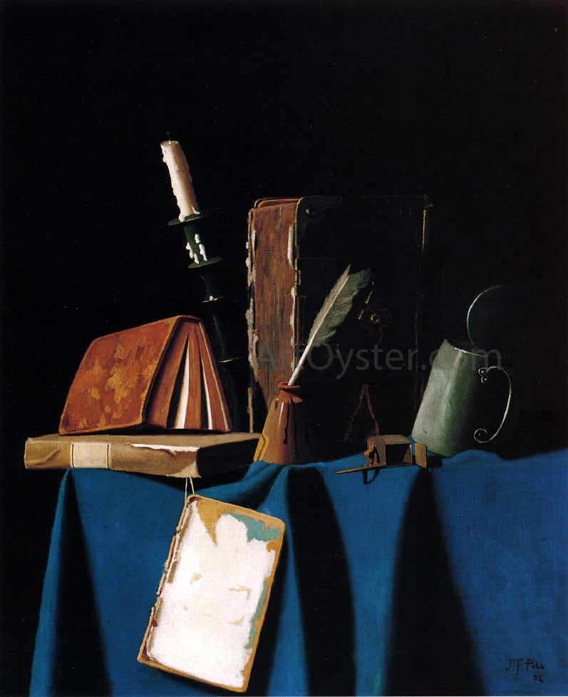 John Frederick Peto The Writer's Table: A Precarious Moment - Canvas Print