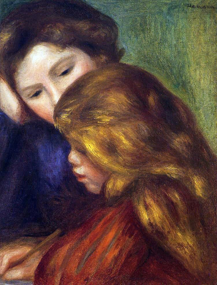 Pierre Auguste Renoir The Writing Lesson - Canvas Print