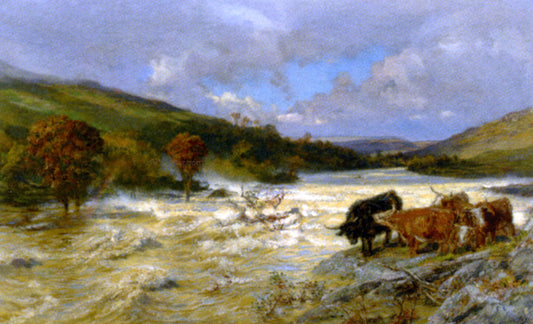 Henry William BanksDavis The Wye in Flood - Canvas Print