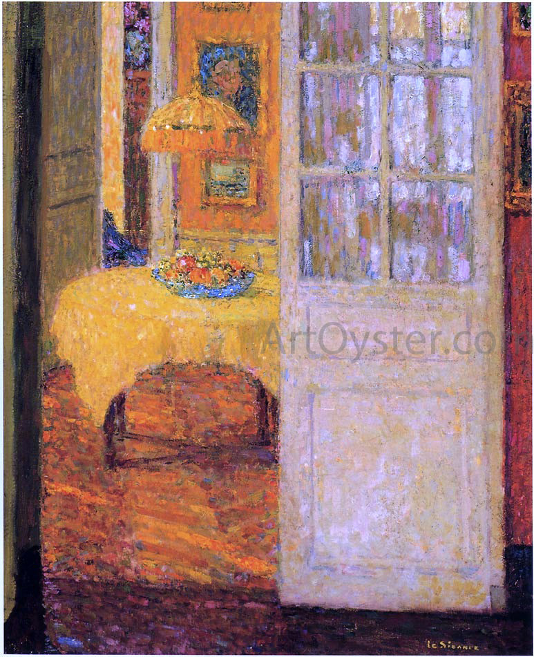Henri Le Sidaner The Yellow Tablecloth - Canvas Print
