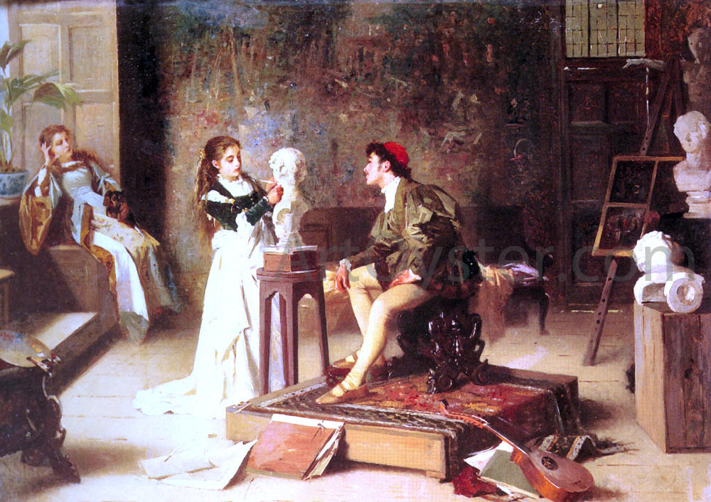 Alexander Rossi The Young Sculptress - Canvas Print