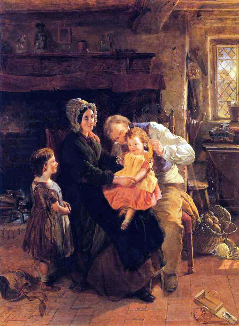 William Henry Knight The Youngest Child - Canvas Print