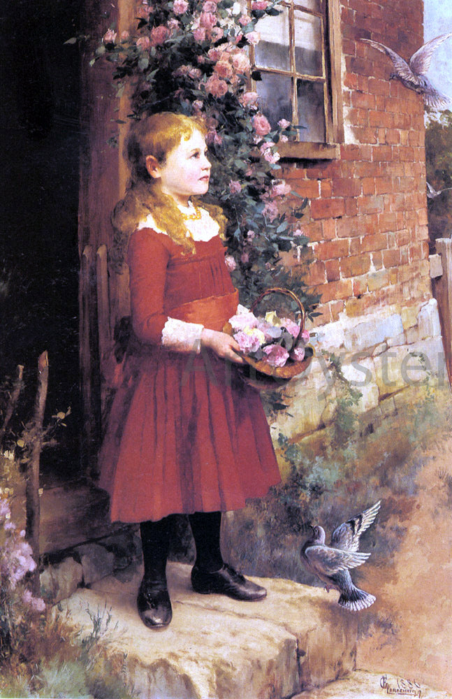 Alfred Glendening The Youngest Daughter of J.S. Gabriel - Canvas Print