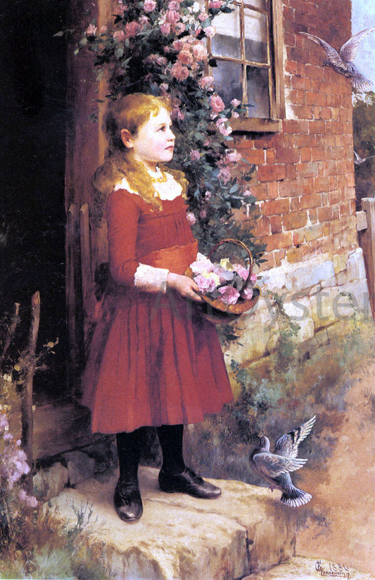 Alfred Glendening The Youngest Daughter of J.S. Gabriel - Canvas Print
