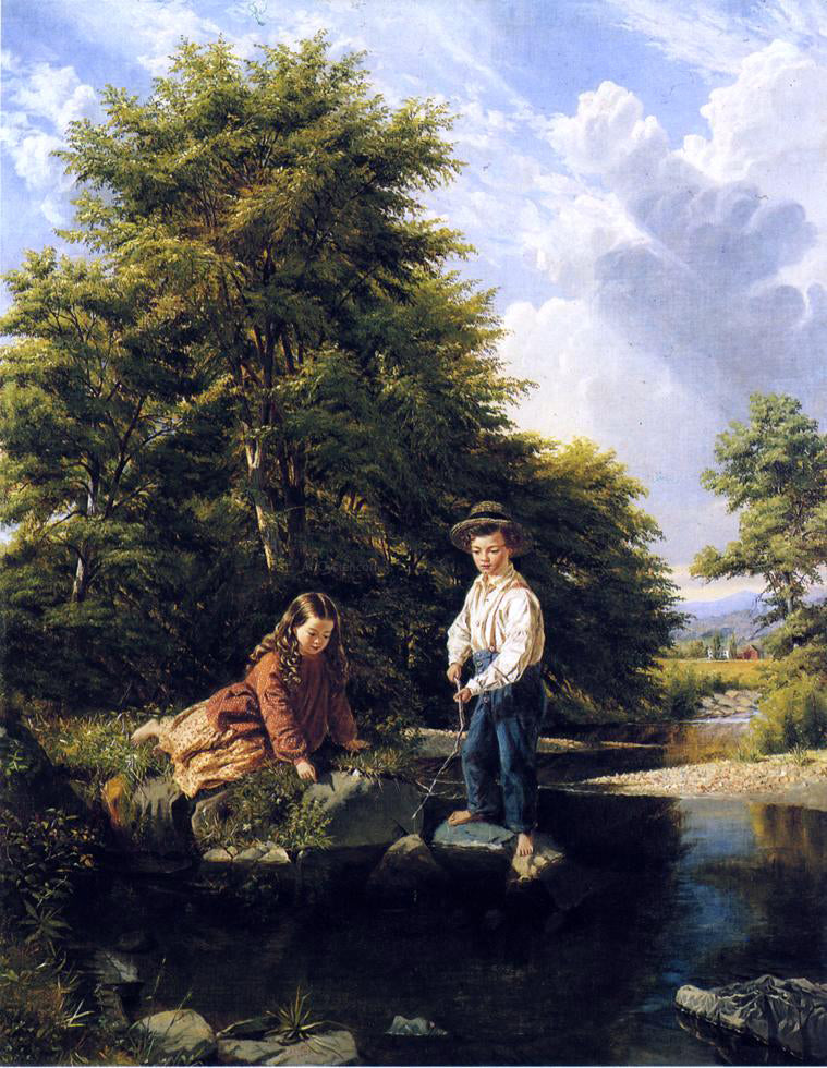 Thomas Waterman Wood There's One - Catch 'Em! - Canvas Print