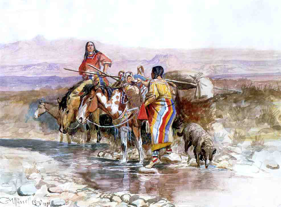 Charles Marion Russell Thirsty - Canvas Print
