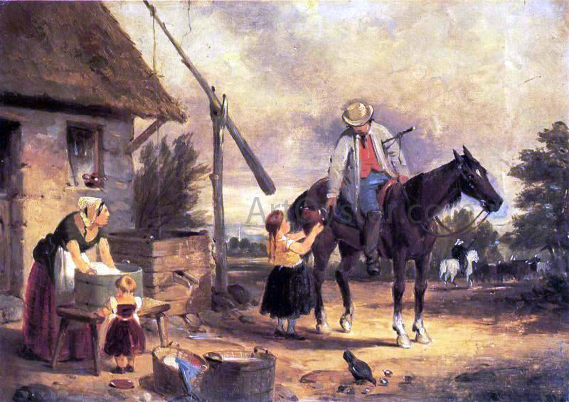 Francis William Edmonds Thirsty Drover - Canvas Print