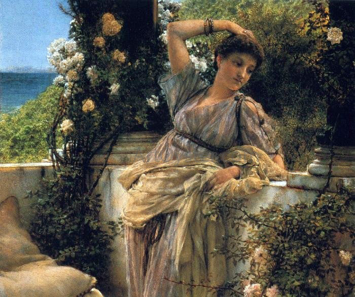Sir Lawrence Alma-Tadema Thou Rose of All Roses - Canvas Print