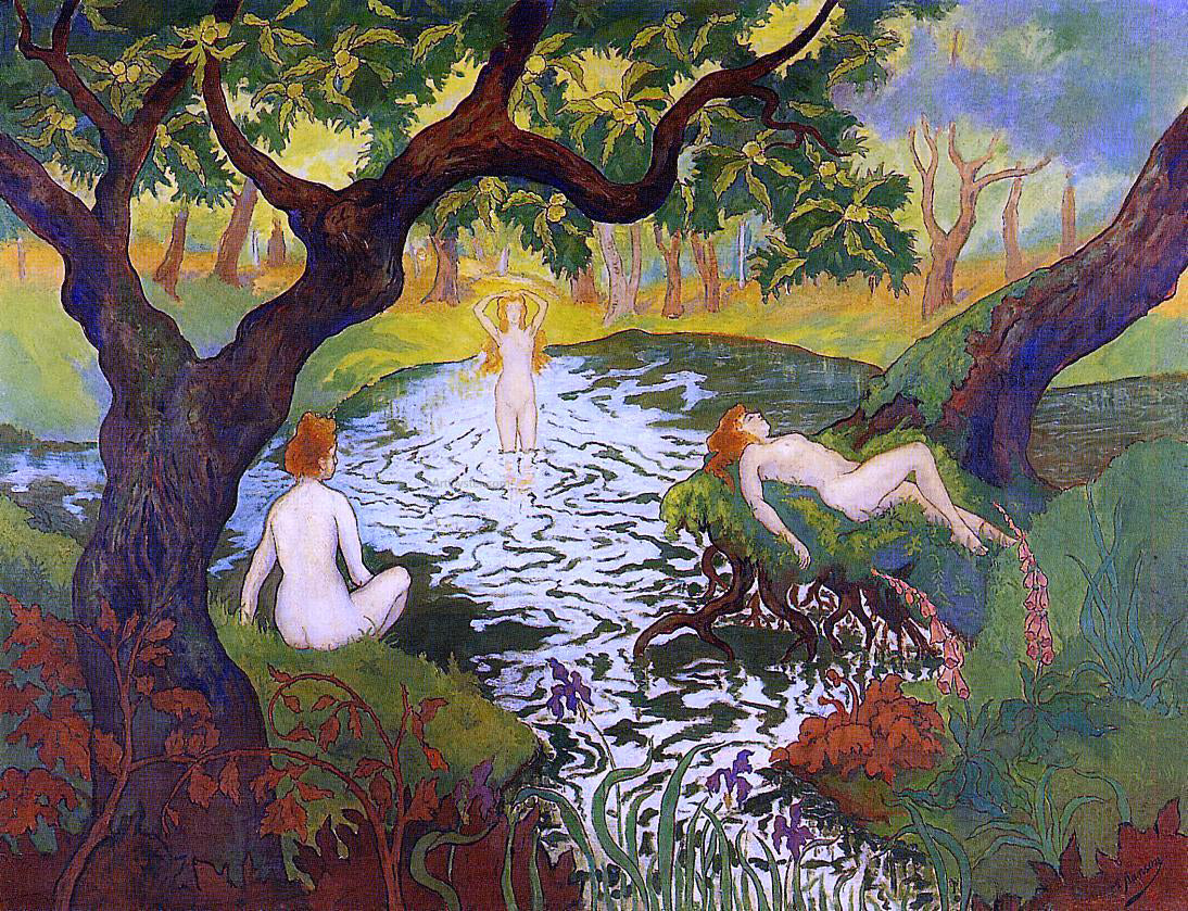 Paul Ranson Three Bathers with Irises - Canvas Print