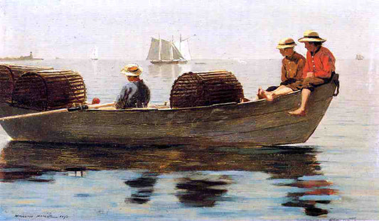 Winslow Homer Three Boys in a Dory - Canvas Print