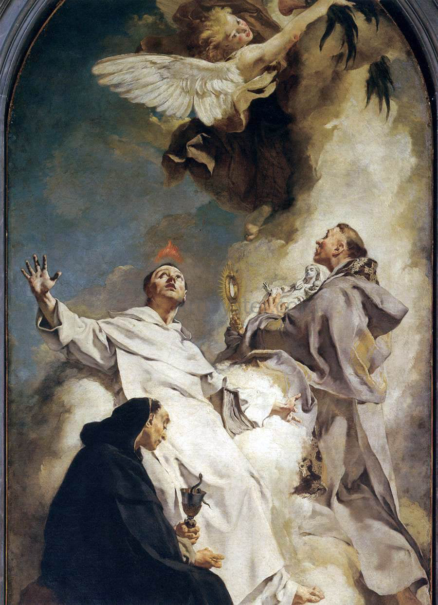 Giovanni Battista Piazzetta Three Dominican Saints (detail) - Canvas Print