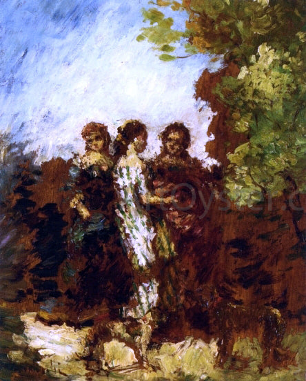 Adolphe-Joseph-Thomas Monticelli Three Friends - Canvas Print