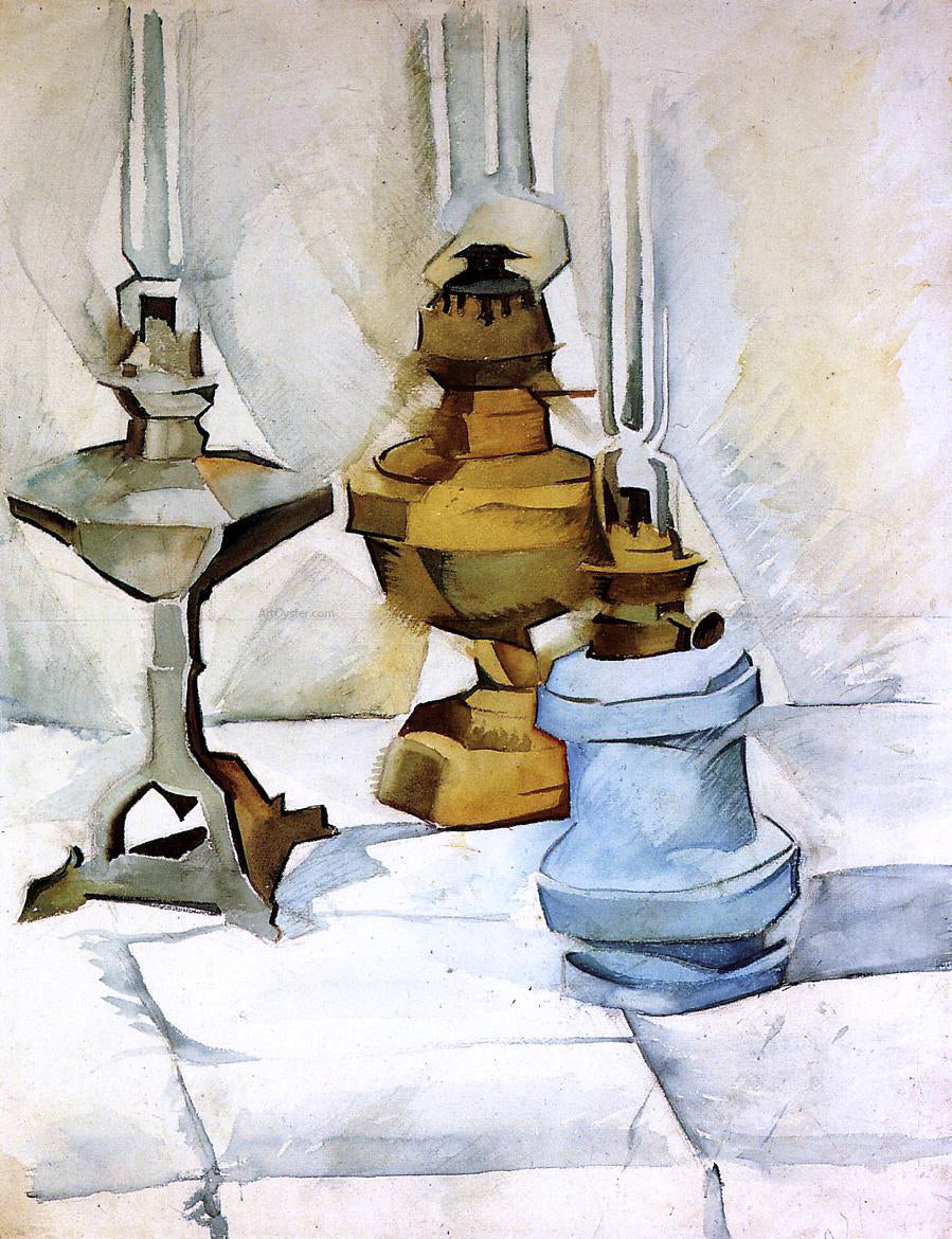 Juan Gris Three Lamps - Canvas Print