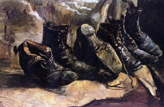 Vincent Van Gogh Three Pair of Shoes - Canvas Print