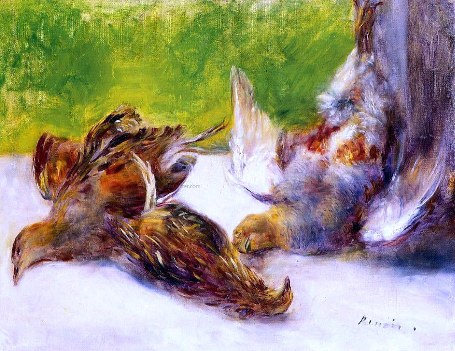 Pierre Auguste Renoir Three Partridges - Canvas Print