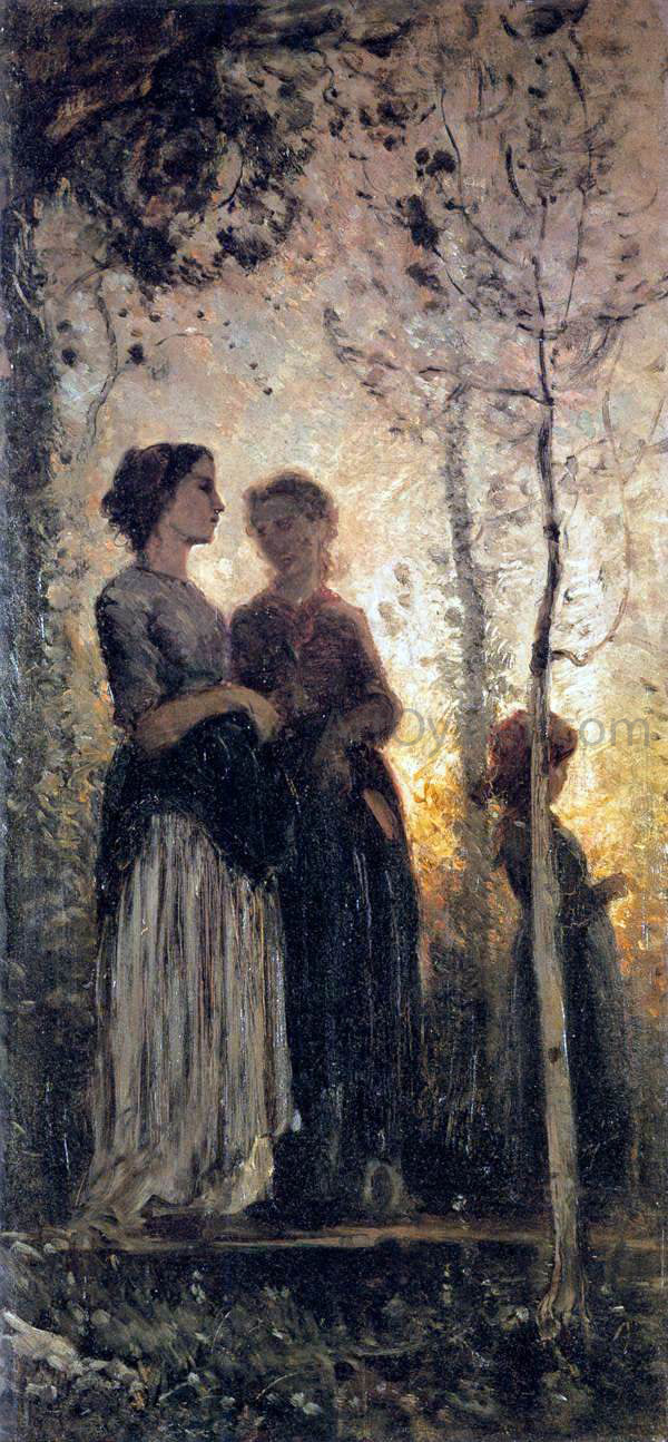 Cristiano Banti Three Peasant Women - Canvas Print